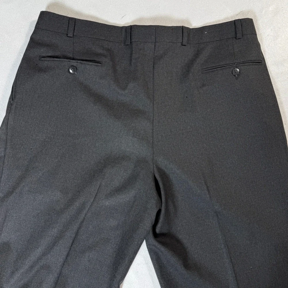 Lauren Ralph Lauren Pleated Wool Dress Pants‎ Trousers Mens 38x30 Charcoal Gray